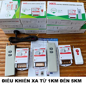 Bộ Điều Khiển Từ Xa 220V Cho Máy Bơm, Đèn – Tầm Xa 1–5KM, Chịu Tải 40A 3000W Loại Xịn