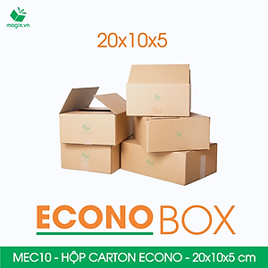 MEC10 - 20x10x5 cm - Combo 60 thùng hộp carton trơn siêu tiết kiệm ECONO