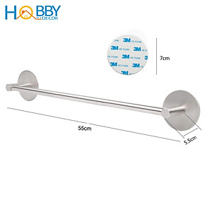 Thanh treo khăn tắm quần áo dán tường inox 304 Hobby Home Decor TT