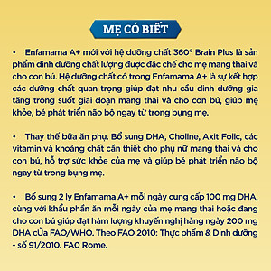 Sữa Bột Enfamama 360° Brain Plus Cho Mẹ Mang Thai Và Cho Con Bú