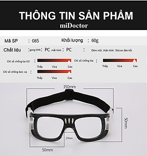 Kính Thể Thao Bảo Vệ Mắt - Kính Chơi Thể Thao Cao Cấp dododios - Có Thể Thay Mắt Kính Cho Người Cận