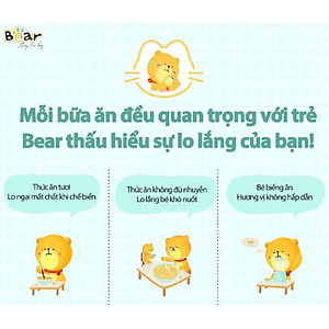 Máy Xay Thực Phẩm Xay Ăn Dặm BEAR Xay Cực Êm An Toàn Vệ Sinh 0.3L Công Suất 120 W  - Hàng Chính Hãng