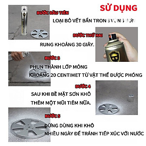 Sơn Bạc Mạ Crom Sơn Xịt Mạ TAIKOMI Sáng Bóng 350ml Chai Sơn Mạ Siêu Bóng Làm Mới Ô tô Xe Máy, Vật Dụng Trang Trí