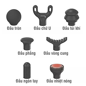Súng Massage Cầm Tay Mini Nikio NK-173 - 6 Đầu Chuyên Dụng + 1 Đầu Nhiệt Nóng - Mát Xa Hỗ Trợ Giảm Đau Nhức Và Giãn Cơ Toàn Thân - Phù Hợp Mọi Đối Tượng, Siêu Nhỏ Gọn