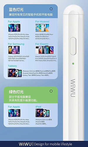 Bút cảm ứng Wiwu Pencil Pro IV cho điện thoại, máy tính bảng sử dụng chip dẫn thông minh và lõi bút tùy chỉnh - Hàng chính hãng
