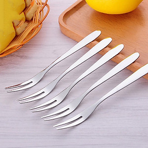 Bộ 10 Nĩa Hoa Quả Inox Cao Cấp Loại Đầu 2 Răng - Nĩa Ăn Trái Cây Đồ Tráng Miệng Cao Cấp - Hàng Loại 1 - Chính Hãng MINIIN