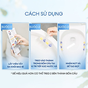 Viên Tẩy Bồn Cầu Fresh HY 350 Lần Xả, Làm Sạch Khuẩn & Ngăn Ngừa Mảng Bám, Khử Mùi Và Lưu Hương Thơm Mát (2 Vỉ Treo)
