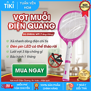 Bộ Vợt Muỗi Đa Năng Điện Quang ĐQ EMR05L WPI - Trắng Phối Hồng