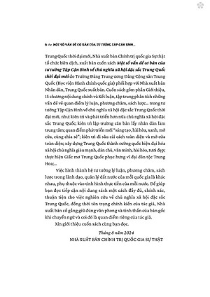 Một số vấn đề cơ bản của tư tưởng Tập Cận Bình về chủ nghĩa xã hội đặc sắc Trung Quốc thời đại mới - bản in 2024