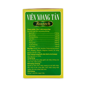 Viên Xoang Tán Roxtech thông mũi, giảm viêm mũi dị ứng, viêm xoang - 50 viên