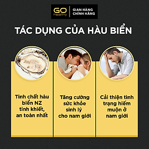 GO OYSTER + ZINC 1-A-DAY 60 VIÊN - Tinh chất hàu nhập khẩu chính hãng GO Healthy New Zealand