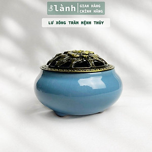 Lư Xông Nhang Trầm Nụ Trầm Hương Sứ Cao Cấp Màu Phong Thủy 3 Lành Trang Trí Nhà Bàn Thờ Dâng Hương Thư Giãn Trang Trí Nhà Cửa Xông Nhà Tẩy Uế