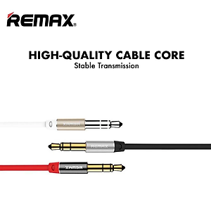 Dây cáp âm thanh Hifi AUX 3.5mm Audio hiệu Remax RL-L100 / Remax RL-L200 truyền tải âm thanh chất lượng cao (đầu cáp mạ vàng, chất dây nylon bền bỉ, công nghệ SR chống gãy đầu cáp) - Hàng nhập khẩu