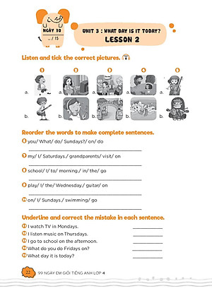 Sách 99 Ngày Em Giỏi Tiếng Anh Lớp 4