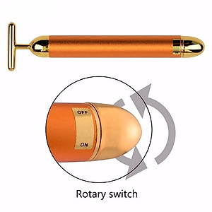 MÁY MASSAGE MẶT BEAUTY BAR 24K - Bút Mát Xa Chữ T - Cây Lăn Mặt Nâng Cơ Mát Xa Thư Giãn (Hàng Chính Hãng)