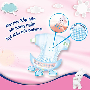 Tã/Bỉm dán Merries size M - 64+4 miếng (68 Miếng)