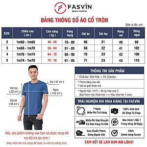 Áo thun thể thao nam Fasvin TS24625.HN chất COOLMAX Mềm Mát co giãn thoải mái