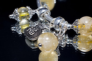 Vòng phong thủy Thạch anh vàng (Citrine) tự nhiên AAAA  #VT025