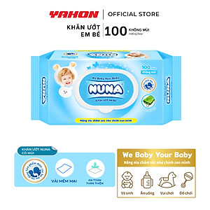 Thùng Khăn Ướt Em Bé NUNA Không Mùi 100 Miếng/Bao 24 Bao/Thùng