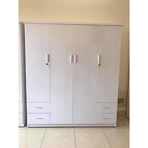 Tủ nhựa Đài Loan -  tủ quần áo nhựa 4 cánh Đài Loan màu Trắng  hồng  xanh dương  vân gỗ óc chó  vân gỗ