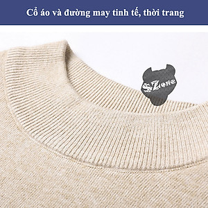 Áo len nam cổ cao 3cm hàng quảng châu vải len mềm mịn kiểu dáng hàn quốc