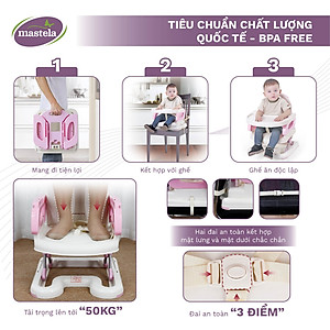 Ghế Ăn Dặm, Ghế Ngồi Ăn Em Bé Nâng Hạ Độ Cao Có Đế Chắc Chắn Mastela 0711