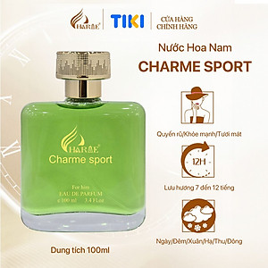 Nước hoa nam thơm lâu, Charme Sport 100ml, nam tính, năng động đầy cuốn hút, đúng chất quý ông