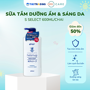 Sữa tắm dưỡng ẩm và làm sáng da s select 600ml/chai