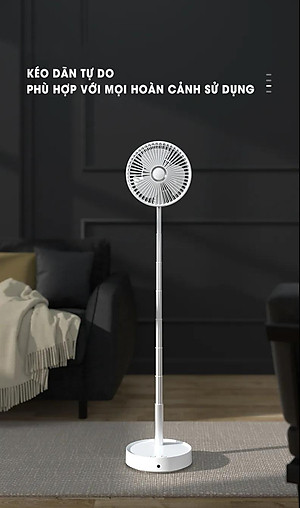 Quạt Tích Điện Để Bàn Xiaomi 3life 008 Sử Dụng 6-24 Giờ Liên Tục Tùy Cấp Độ Gió - Hàng Nhập Khẩu