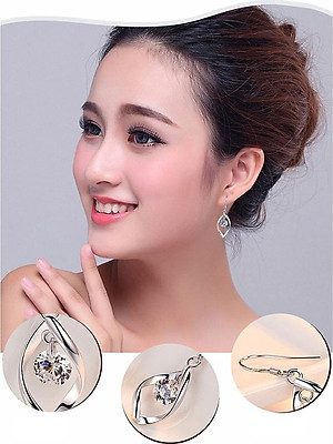 Bông Tai nữ móc xoắn tình yêu mix đã nhân tạo siêu quyến rũ