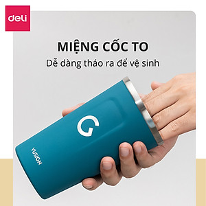 Cốc Giữ Nhiệt Nóng Lạnh Vusign Inox 304 Cao Cấp Viền Cao Su Cách Nhiệt Deli Dung Tích 510ml -Phù Hợp Cà Phê Trà Nước Ép Sinh Tố Đá Du Lịch Đi Học Tập Gym