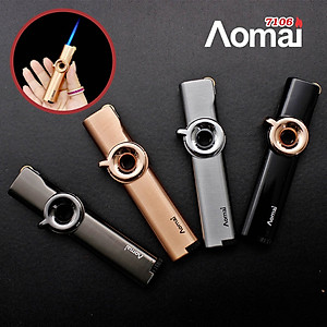 Vỏ Hột Quẹt Bật Lửa Gas Đá Khò Tia Aomai AM7106 Cao Cấp Tích Hợp Chế Độ Giữ Lửa Rảnh Tay - Dùng Gas Cao Cấp