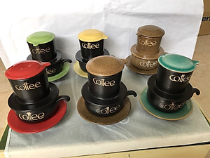 Bộ phin pha cà phê - Gốm sứ Bát Tràng