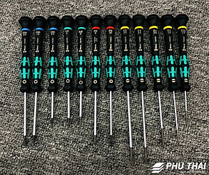 Bộ tua vít điện tử đa năng 12 chiếc Kraftform Micro - Wera 05073675001 