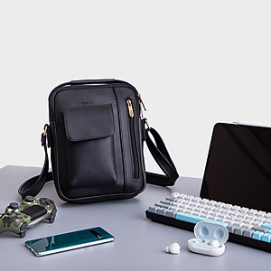 Túi Trita ( Thời trang nam phối ngăn - Túi đeo chéo da RTN3 )