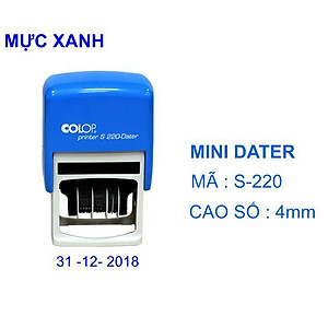 Dấu Ngày-Tháng-Năm Liền Mực Cao Số 4mm Colop S220