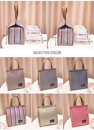 Túi Đựng Hộp Cơm Giữ Nhiệt Size Lớn, Kiểu Dáng Thời Trang Hiện Đại Ver.5 - Hàng Chính Hãng Besti