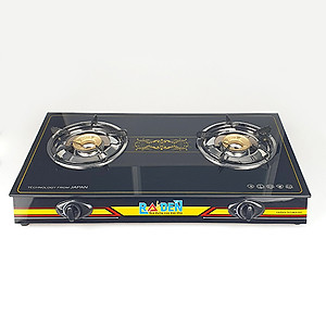 Bếp Ga Đôi RAIDEN Mặt Kiếng Cường Lực Khung Inox Bền Bỉ-Hàng Chính Hãng