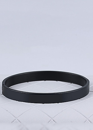 Vòng tay Titan trơn VT190 6mm - Màu đen