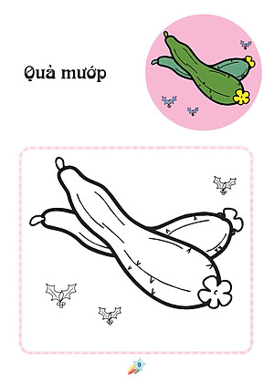 Sách 123 Nào Ta Tô Màu! - Rau Xanh