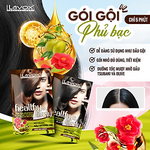 Gội Phủ Bạc 100% Siêu Dưỡng 30ml Lavox - Nâu Đen 
