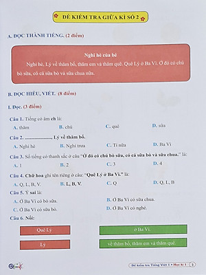 Combo Sách - Đề kiểm tra Tiếng Việt 1 học kì I + II ( Cánh Diều )