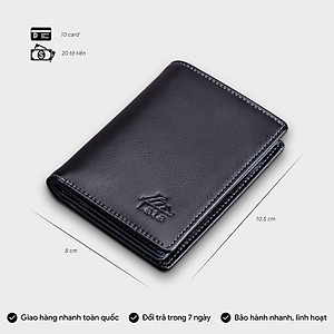 Ví nam da bò Lata ( Thời trang nam - Ví da thật LVN79 )