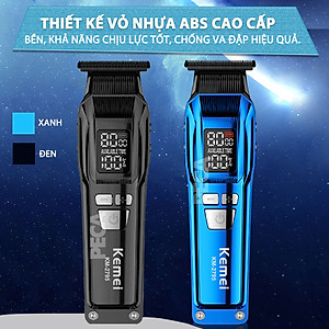 Tông đơ chấn viền Kemei KM-2795 lưỡi cắt mạ carbon DLC cao cấp công suất mạnh mẽ 8W sạc nhanh USB pin lâu - Chính hãng