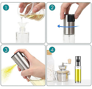 Chai xịt dầu 100ml bằng thủy tinh an toàn, bình xịt phun sương đa năng VANDO