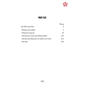 5 tác phẩm B.ảo vật quốc gia (Đường cách mệnh, Nhật ký trong tù, Lời kêu gọi toàn quốc kháng chiến, Lời kêu gọi đồng bào và chiến sĩ cả nước, di chúc)