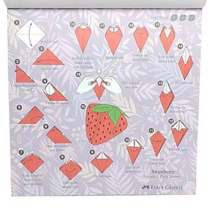 Giấy Nghệ Thuật Origami Washi - Fruit - Faber-Castell 171517 (50 Tờ/ 10 Mẫu)