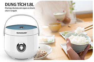 Nồi cơm điện Sunhouse SHD8606 1.8L - Hàng chính hãng