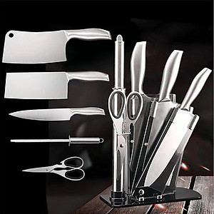 Bộ dao 6 món nhà bếp Nhật Bản siêu sắc bén cao cấp - Logo trên thân dao ngẫu nhiên -Hàng Chính hãng