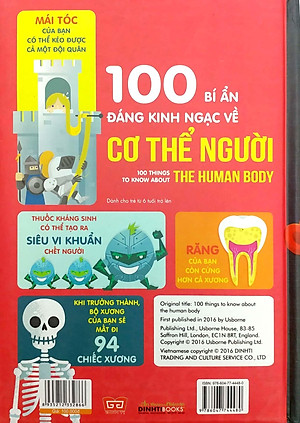 Sách 100 Bí Ẩn Đáng Kinh Ngạc Về Cơ Thể Người (USBORNE - 100 Things To Know About The Human Body)